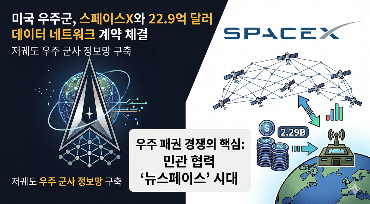 머스크의 스페이스X, 美 우주군과 22.9억 달러 대형 계약 체결…우주 군사 데이터망 구축 나선다