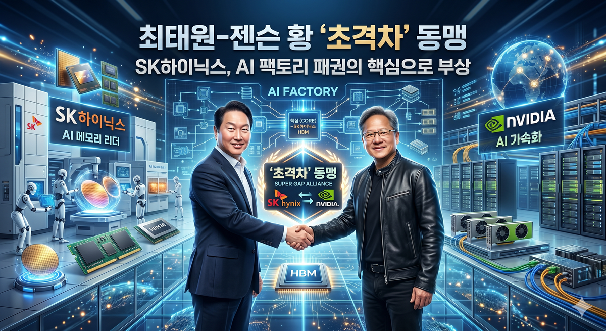 최태원-젠슨 황 '초격차' 동맹… SK하이닉스, AI 팩토리 패권의 핵심으로 부상