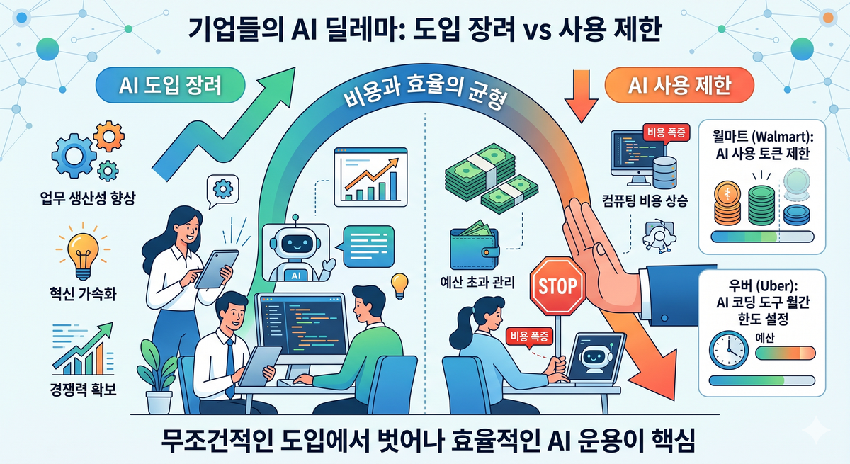 AI 거품론의 실체, 월마트와 우버의 AI 사용 제한이 시사하는 점
