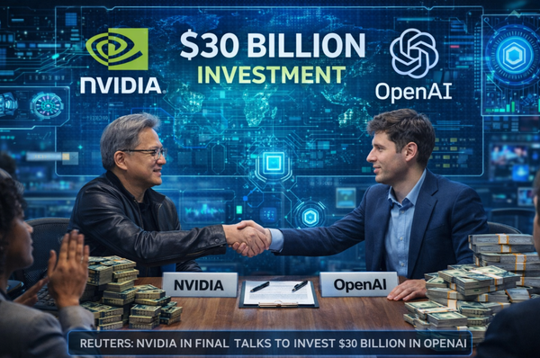 엔비디아, 오픈AI에 300억 달러 투자 임박…미완성 ‘1천억 딜’ 대체