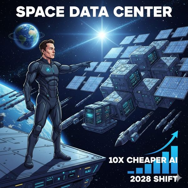 “지상은 좁다, AI 서버 우주로 쏜다” 머스크의 10배 싼 ‘우주 데이터센터’ 혁명