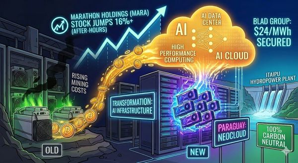 비트코인 채굴주, AI주 변신하자 급등,‘에너지 골드러시’가 시작됐다