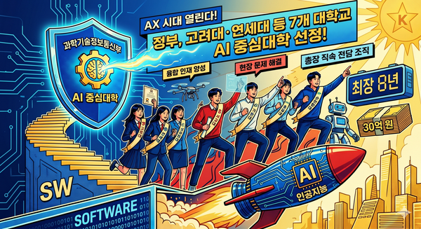 "AI 인재 전쟁, 대학이 뛴다" 정부, 고려대·연세대 등 7개교 'AI 중심대학' 파격 선정