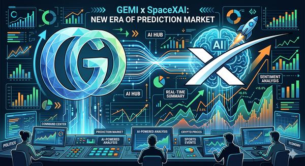 예측시장의 판도가 뒤집힌다, 제미니(GEMI)가 스페이스X AI와 손잡고 던진 승부수
