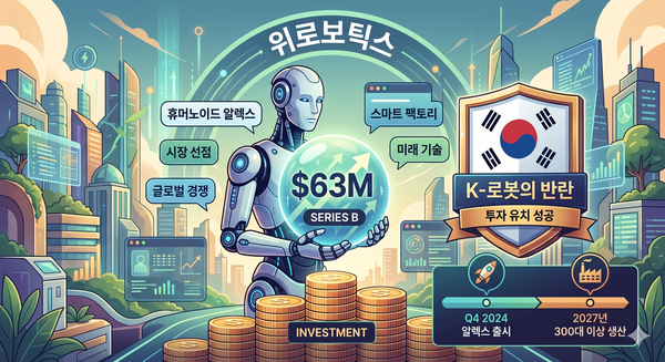 K-로봇의 반란, 위로보틱스 6300만 달러 대형 투자 유치 성공… 대세는 '휴머노이드 알렉스'