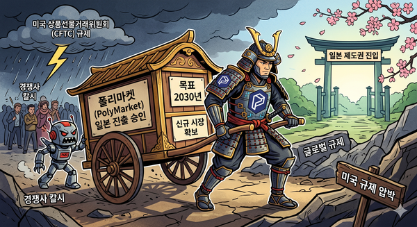 미 규제 칼바람 맞은 '폴리마켓', 1억 일본 예측시장 정조준…2030년 승부수
