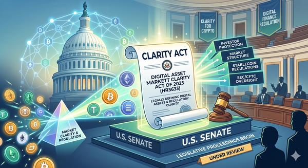 미 상원, 디지털자산 시장 명확성 법안(CLARITY Act) 입법 심의 본격화