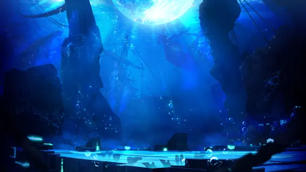 Saber stands at the center of promotional artwork for Fate/Extra Record.
