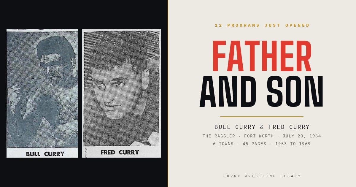 Father and Son: Wild Bull and Flying Fred Curry, 12 Programs Just Opened