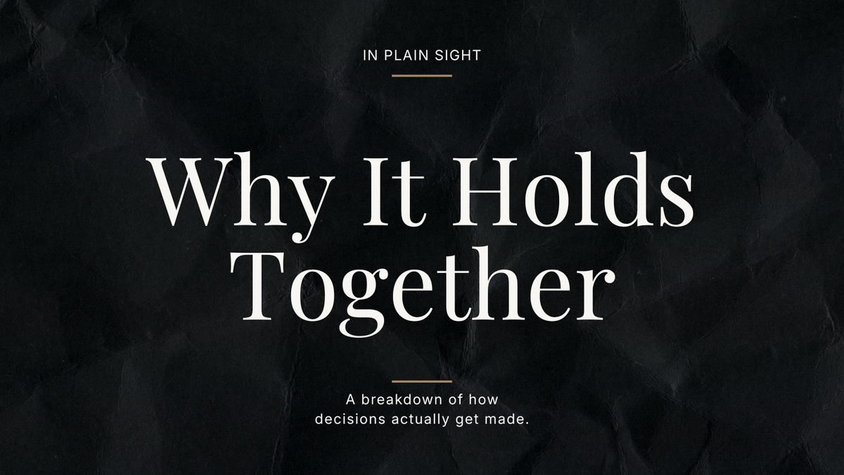 Why It Holds Together