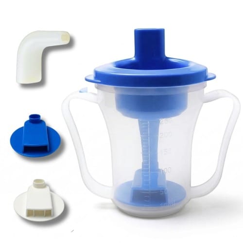 Dysphagia Cup for Adults - Slow Flow Cup for Dysphagia for Adults with 5cc 10cc Sip Control, Dysphagia Regulating Drinking Cup for Swallowing Difficulties, Spill-Proof for Elderly