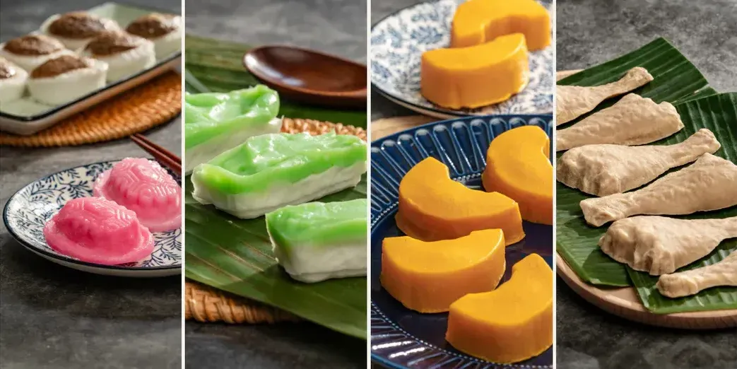 pureed food shaped to look like dishes