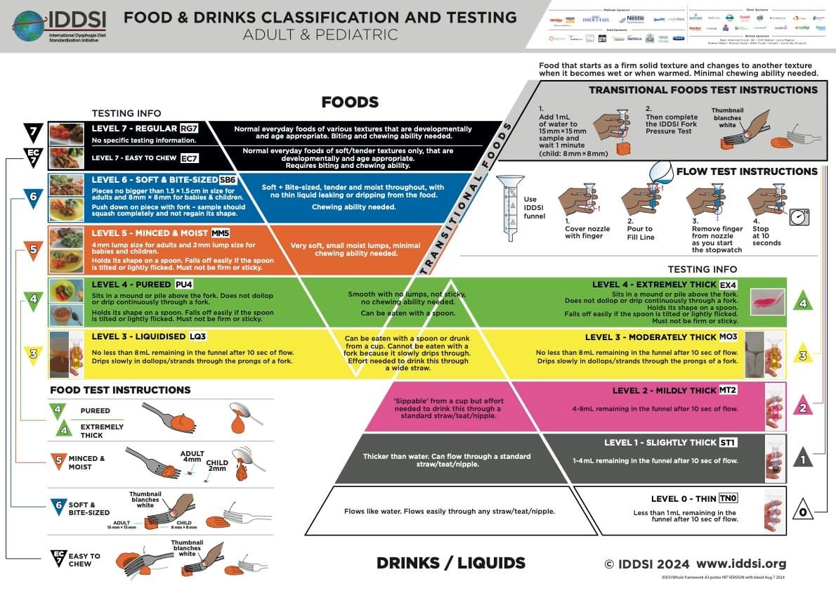 iddsi printable guideline framework pdf handout poster