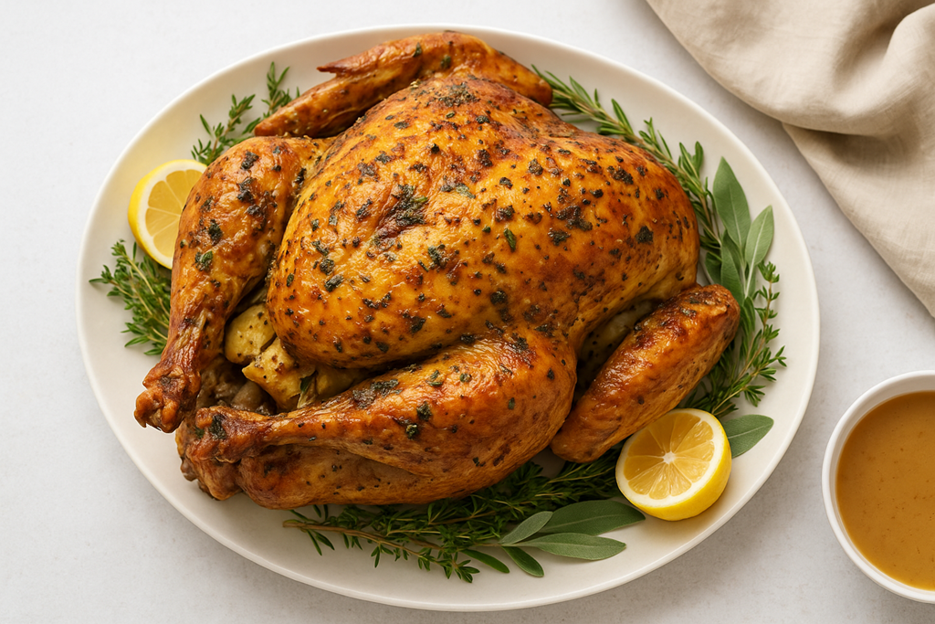 Herb Butter Roasted Turkey Recipe