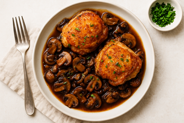 Roast Chicken With Mushrooms Recipe