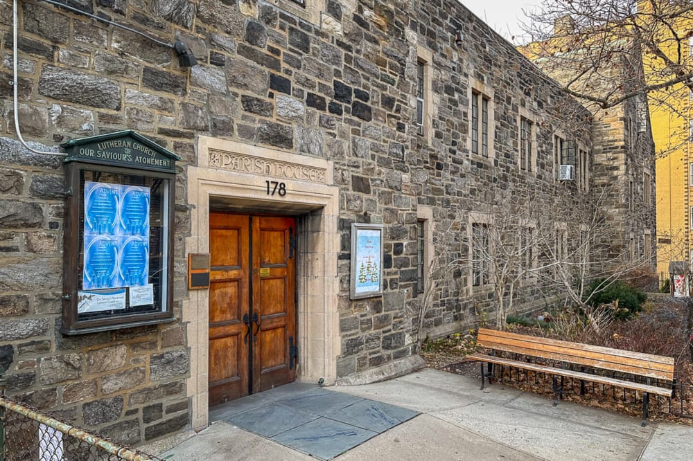 Stone exterior of  Our&nbsp;Saviour's Atonement Church Parish House