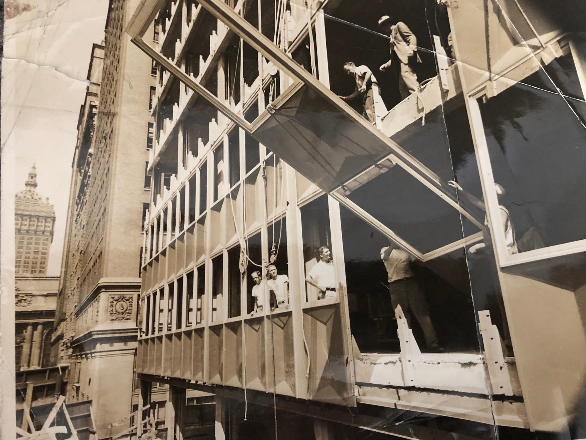 Richard Roth Jr. at the construction of 99 Park Ave during the summer of 1953. 