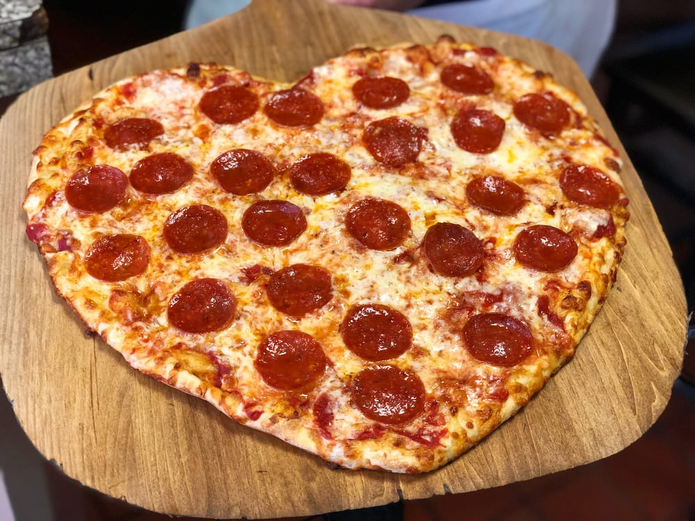 Heart Shaped Pepperoni Pizza