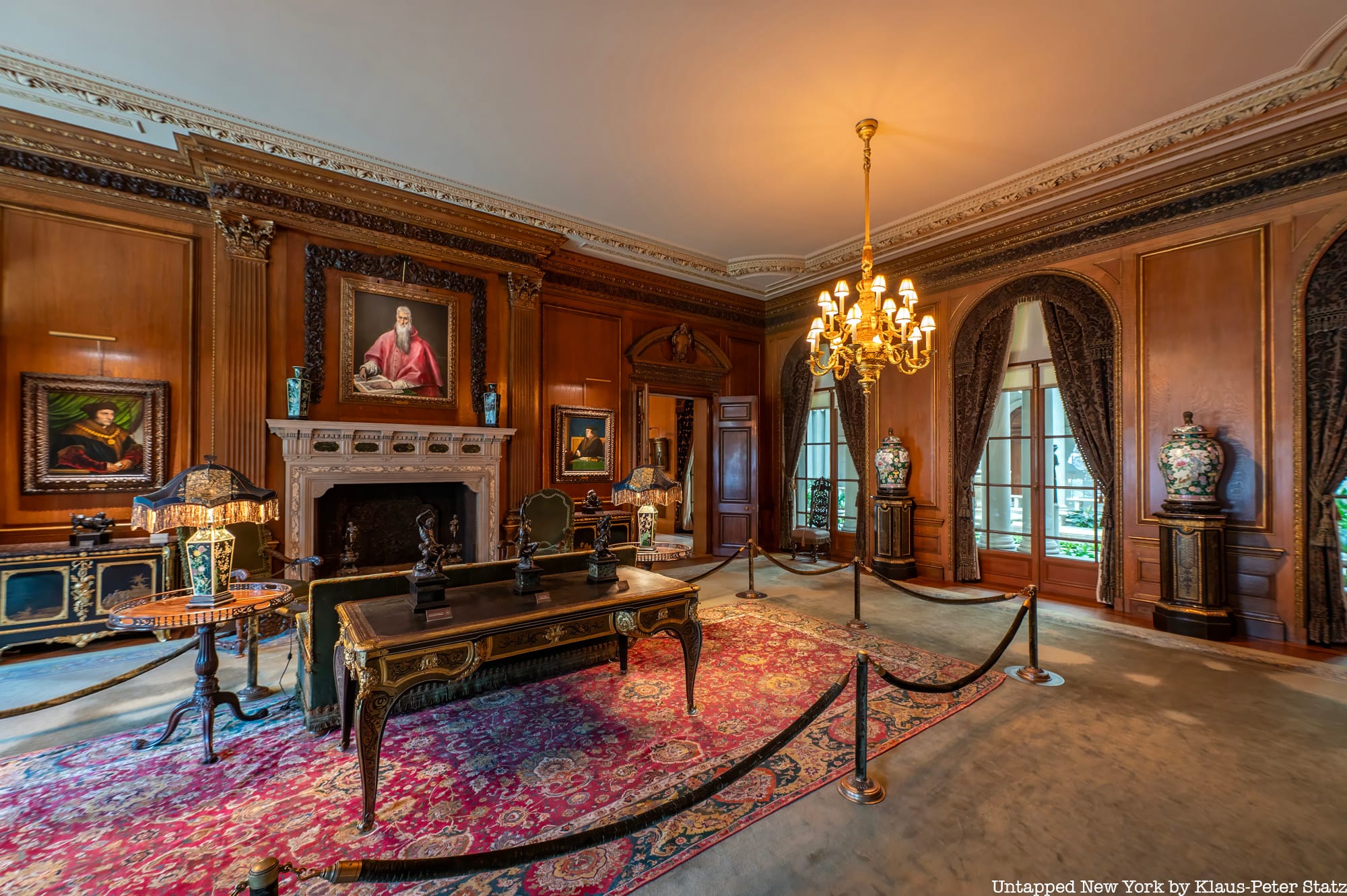 Holbein's Thomas More facing Holbein's Thomas Cromwell, Frick Mansion