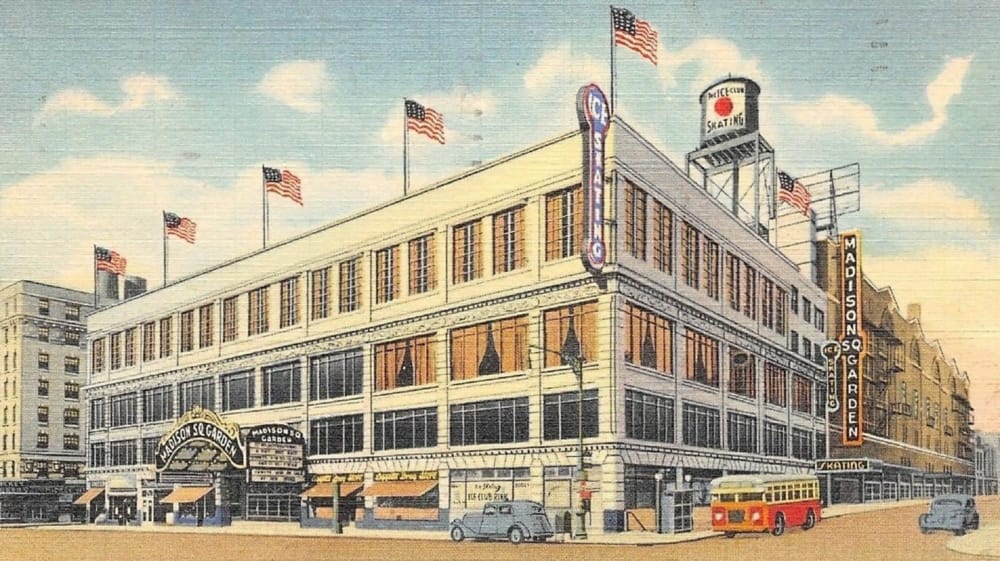 A 1941 postcard depicts Madison Square Garden