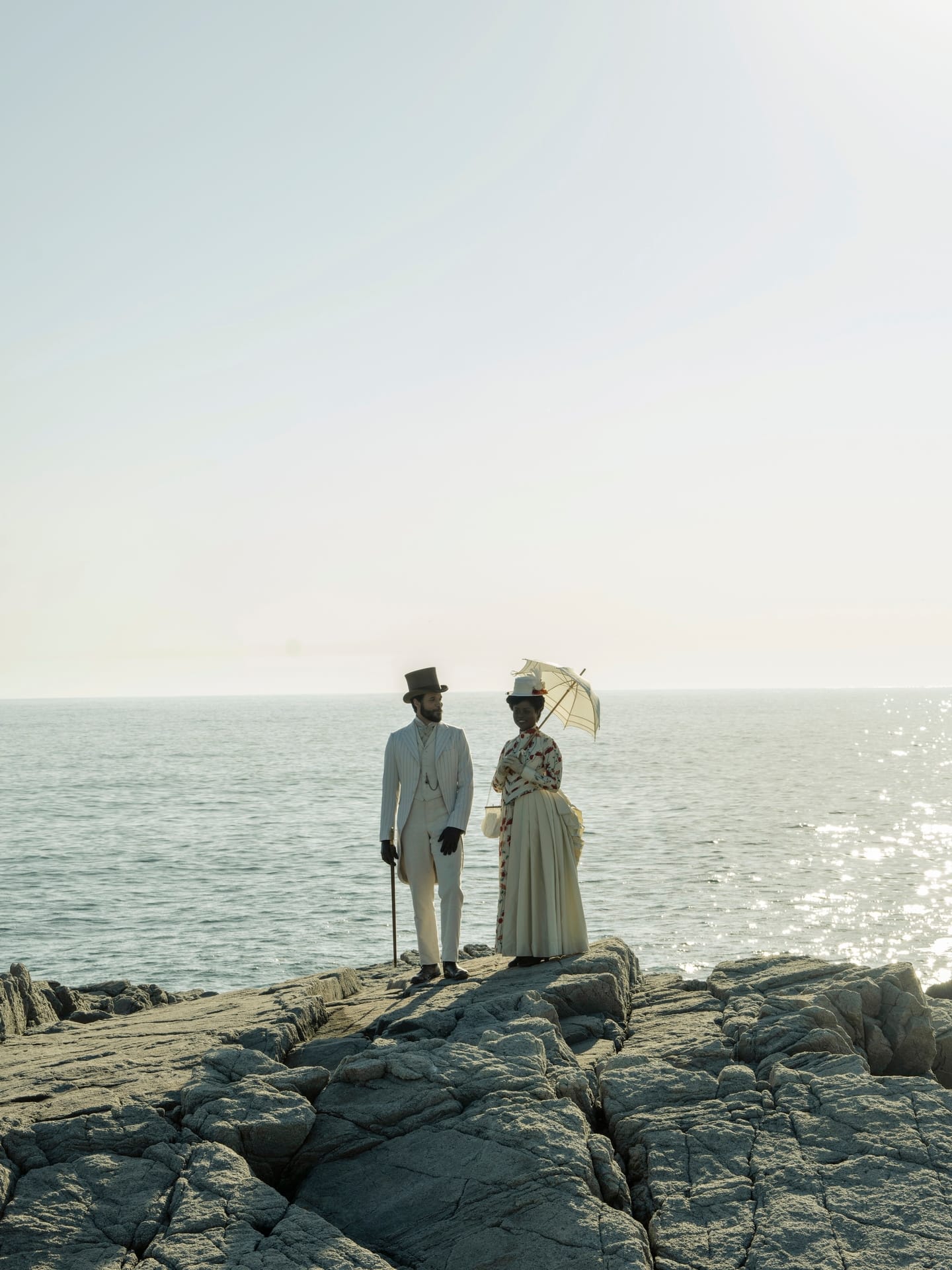 Jordan Donica, Denée Benton on The Cliff Walk in Newport