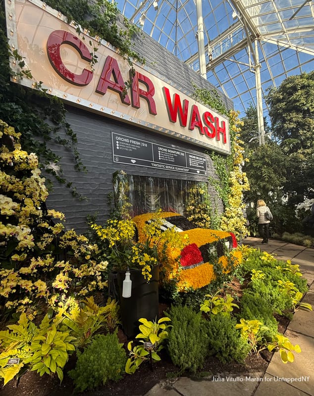 Mr. Flower Fantastic's Car Wash with Yellow Taxi at the New York Botanical Garden