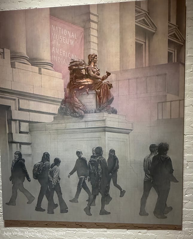 Daniel Chester French's America painted by Esteban Jefferson