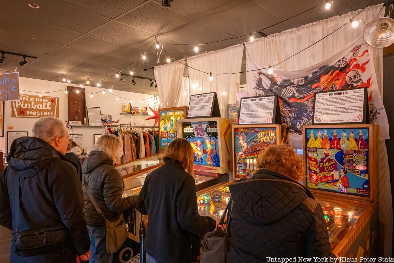 Untapped New York Insiders play pinball at the Red Hook Pinball Museum