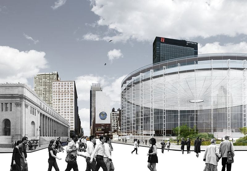 Rendering of Penn Station Facade