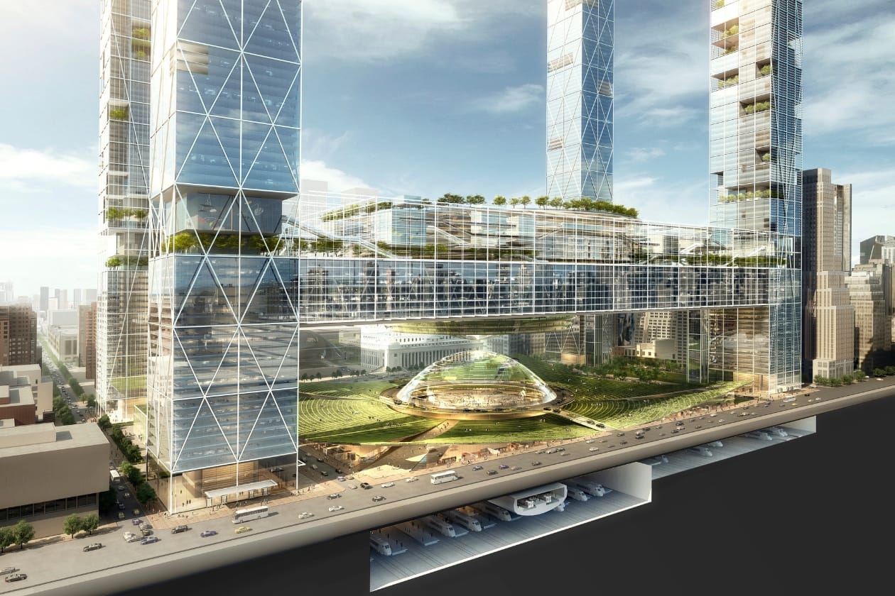 Rendering of a new Penn Station by SOM