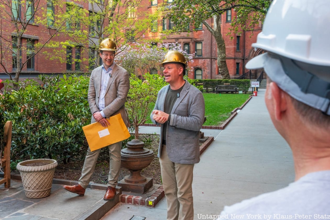Nate Rogers from Beyer Blinder Belle and James Kellerhouse Leading a Tour for a group of Untapped New York Insiders