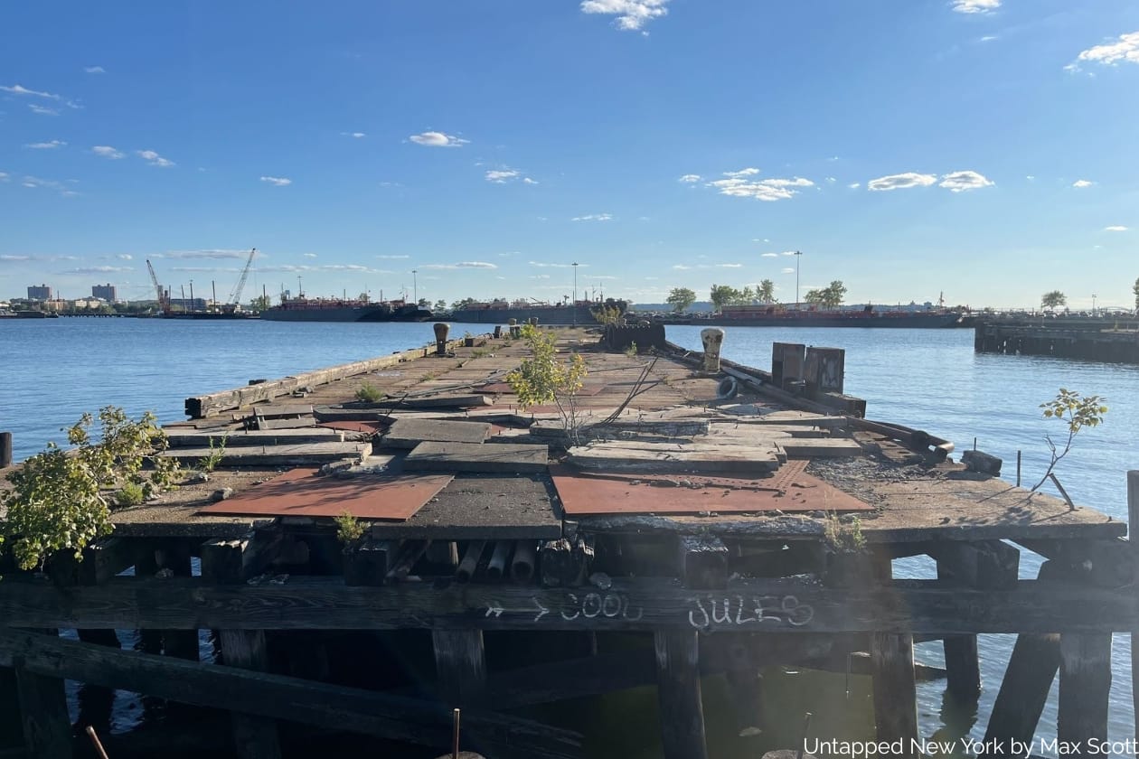 Abandoned pier looking toward the Erie Basin