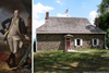 Portrait of George Washington and a photo of the exterior of Washington's Headquarters