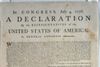 Close up of the Declaration of Independence