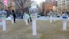 18 Transparent “Gazing Globes” Arrive At Madison Square Park by Artist Paula Hayes