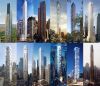 NYC's 10 Tallest Super-Slender Residential Skyscrapers, Existing and Planned