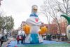 Macy's Thanksgiving Day Parade balloons are inflated