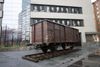 There is a Holocaust-Era Train Car In Front of the Museum of Jewish Heritage