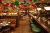 Holiday decorations in Chumley's Restaurant