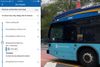 An MTA bus and screenshot of new MTA app features