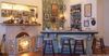 Bar and fireplace at Regarding Oysters with Georgette Moger