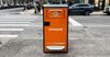 orange smart compost bin in NYC