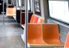 Orange subway seats