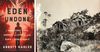 Eden Undone book cover and photo of huts