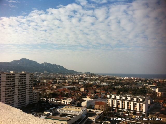 The view out towards the Mediterranean.