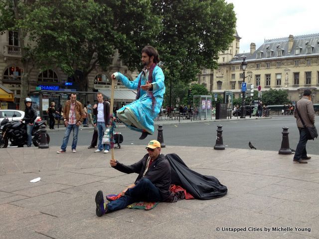 Levitating Man-Paris-Saint Michel-Notre Dame-Beaubourg