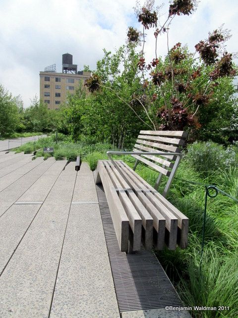 high line elevated park bench chair