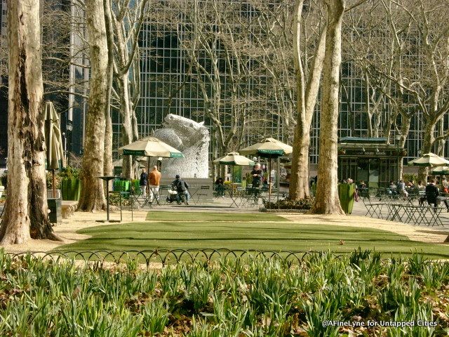 A view of The Green and The Knubb along the Sixth Avenue side