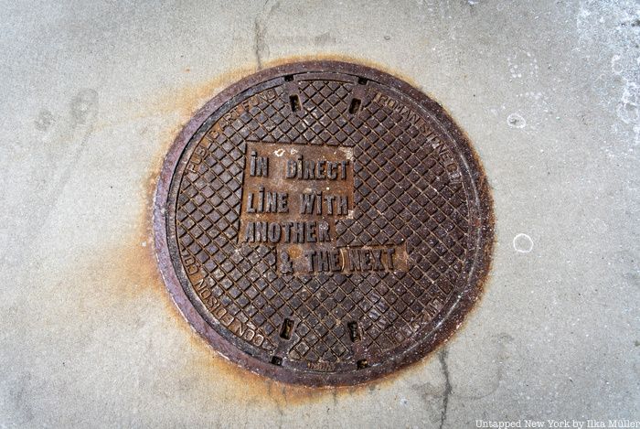 In Direct Line with Another and the Next Manhole cover