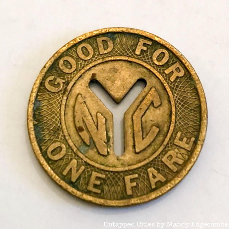 a New York City subway token
